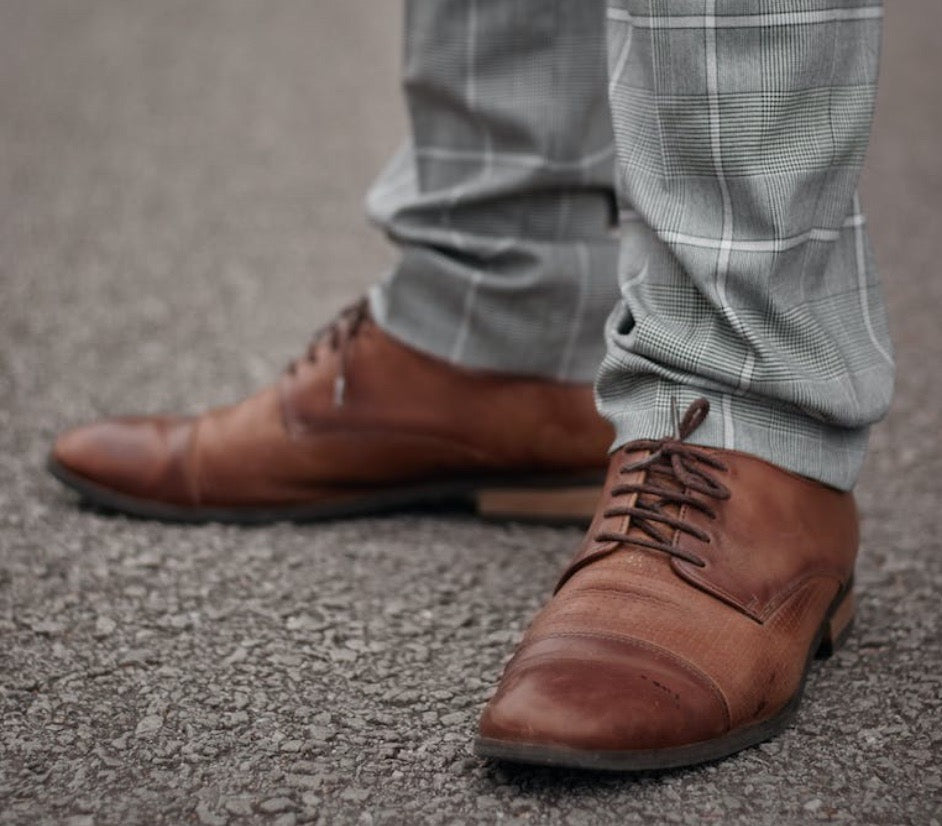Grey Pants Brown Shoes | Elevated Slacks u0026 Leather Shoes - Nimble Made