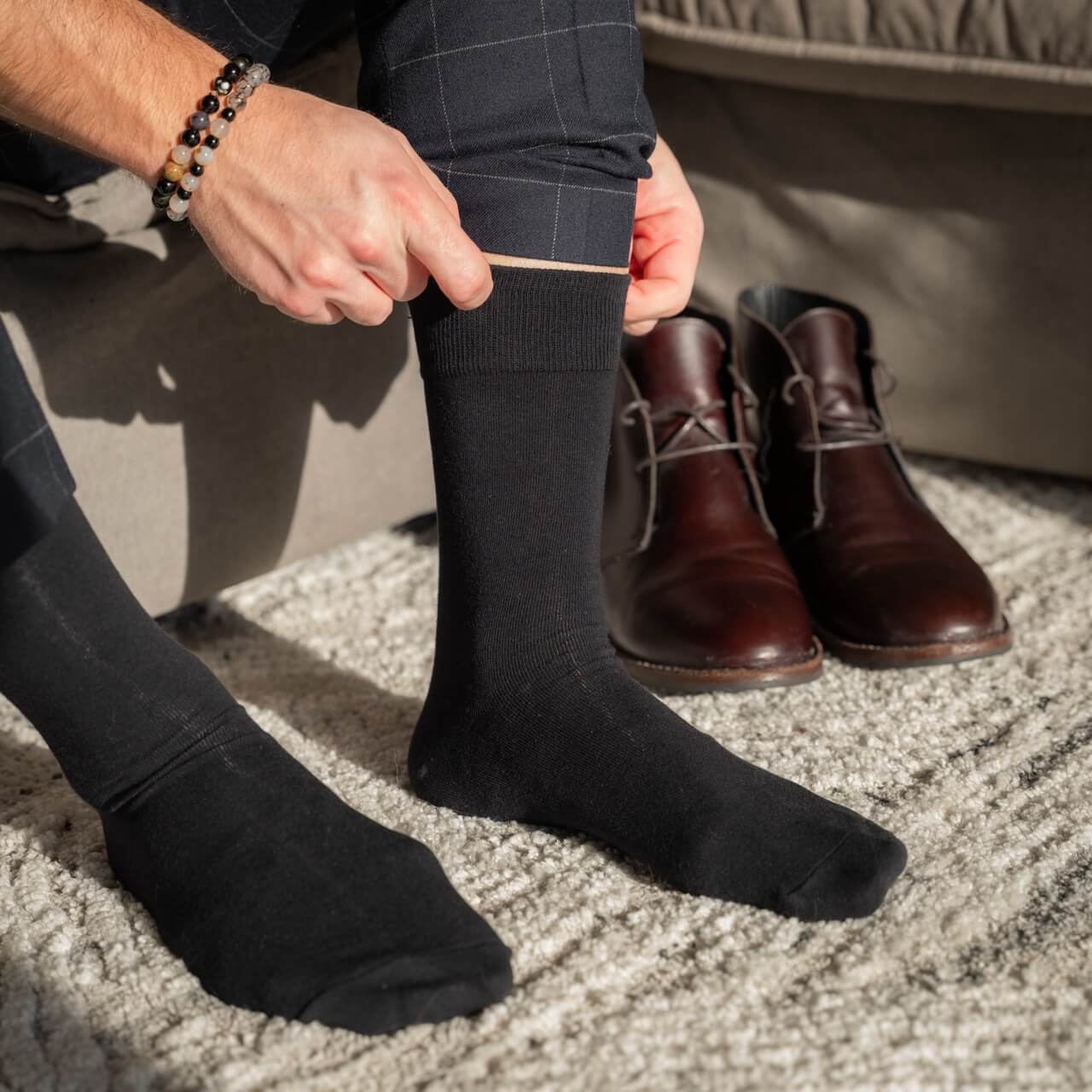 Men's Classic Thin Black Dress Socks – Nimble Made