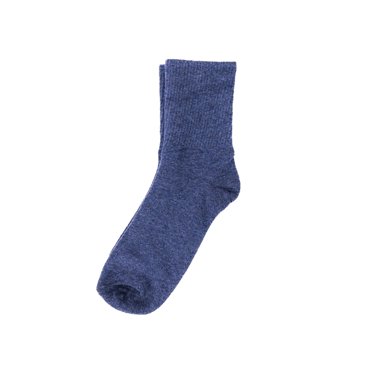 Solid Blue Ribbed Casual Crew Socks – Nimble Made