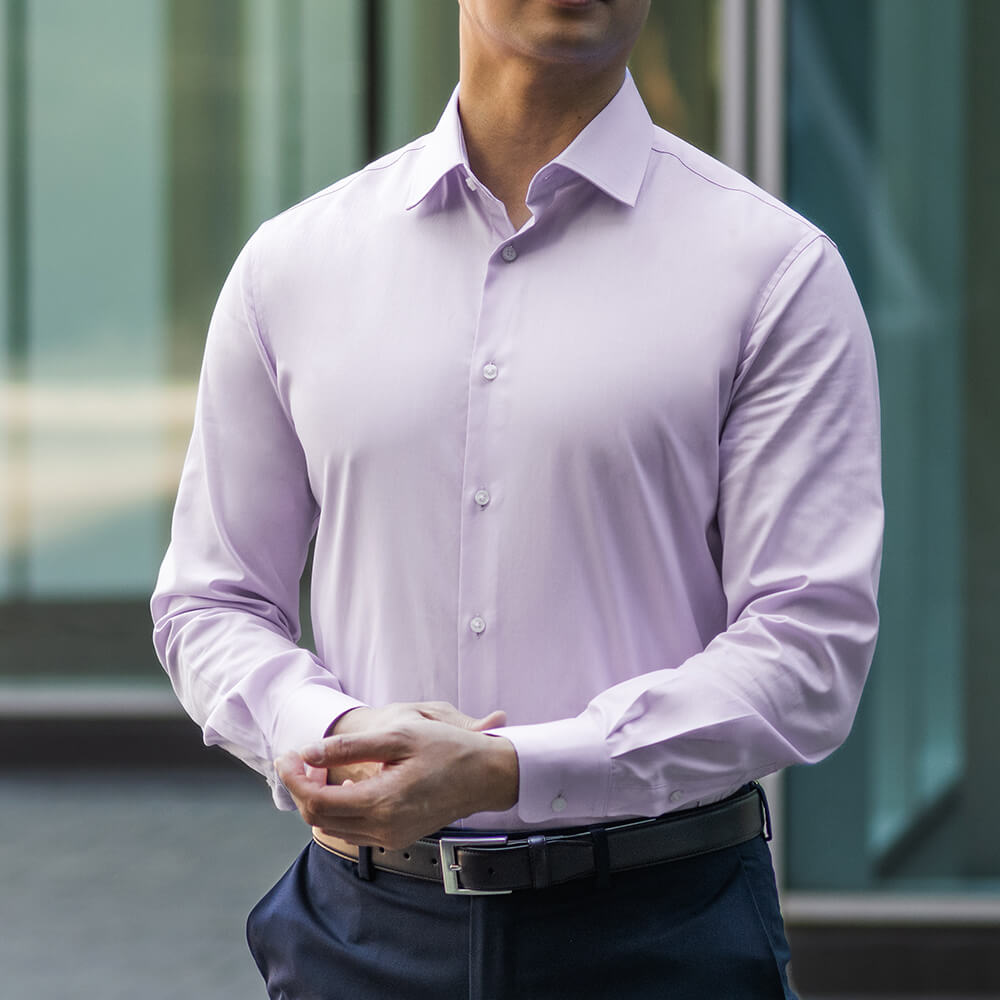 Lilac dress shirt mens online