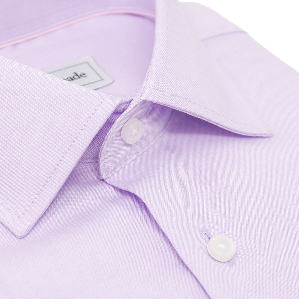 Light Purple Button Up Dress Shirt Cotton fabric in slim fit 