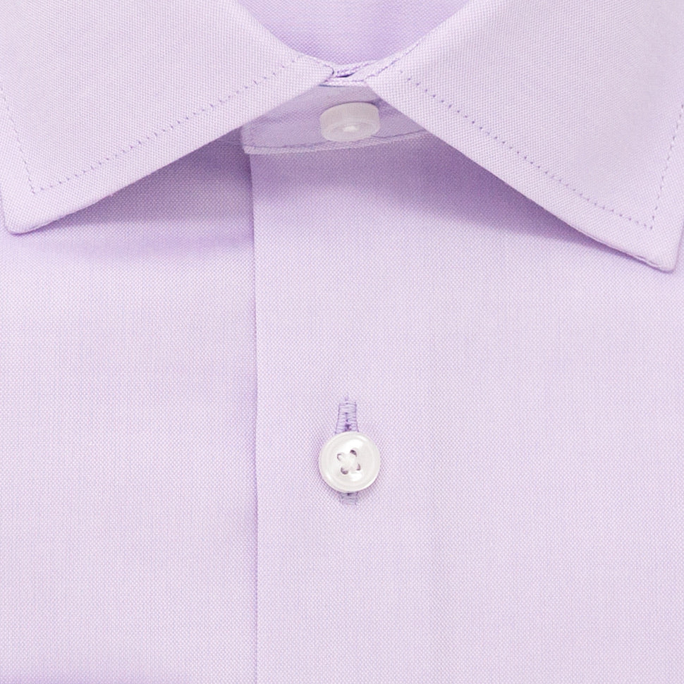 Light Purple Button Up Dress Shirt Cotton fabric in slim fit