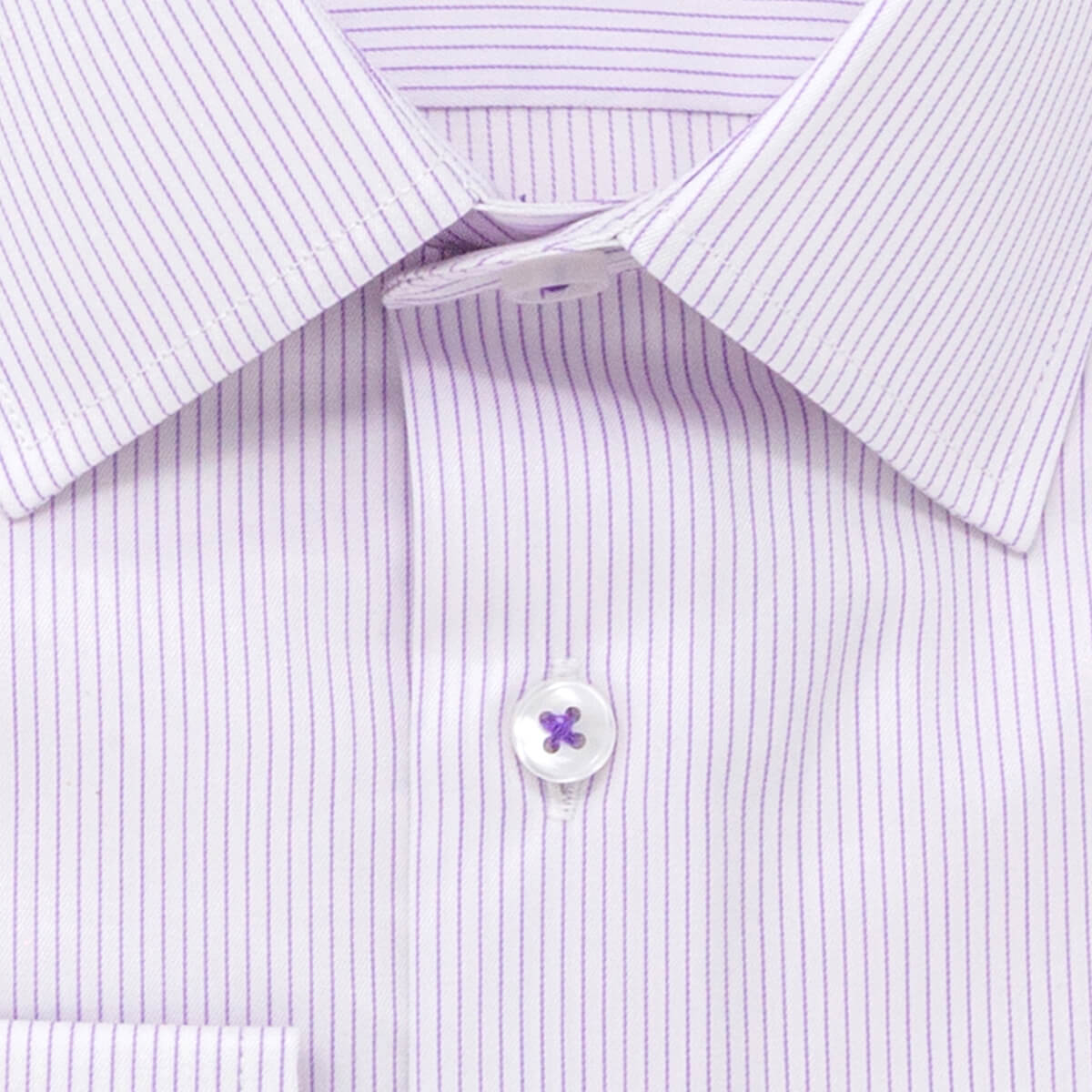 slim fit mens light purple stripe twill dress shirt collar button up long sleeve 