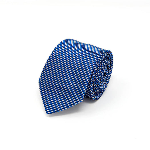 Navy Blue and White Pattern Tie – Nimble Made