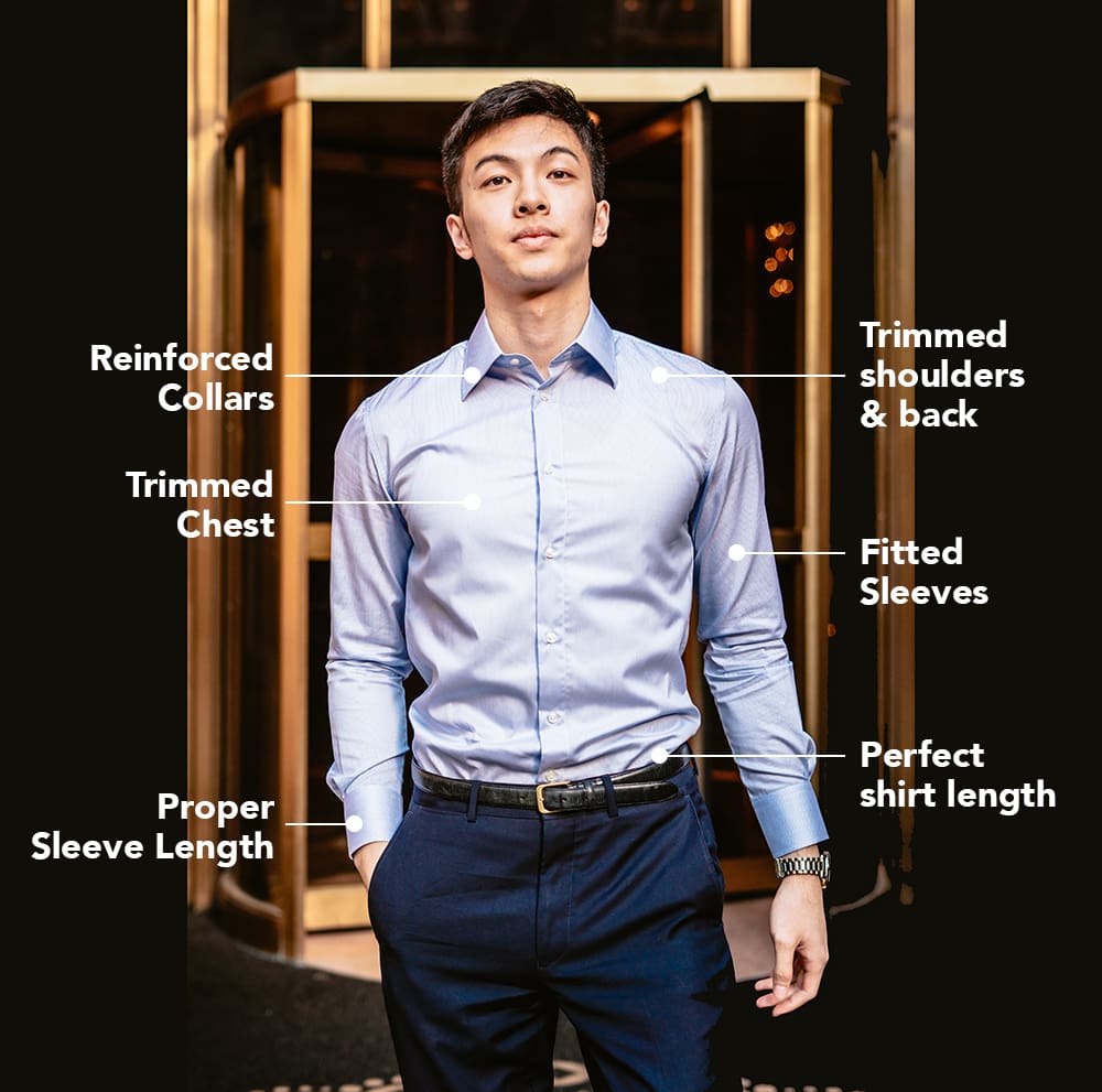 Dress shirt fashion sizing