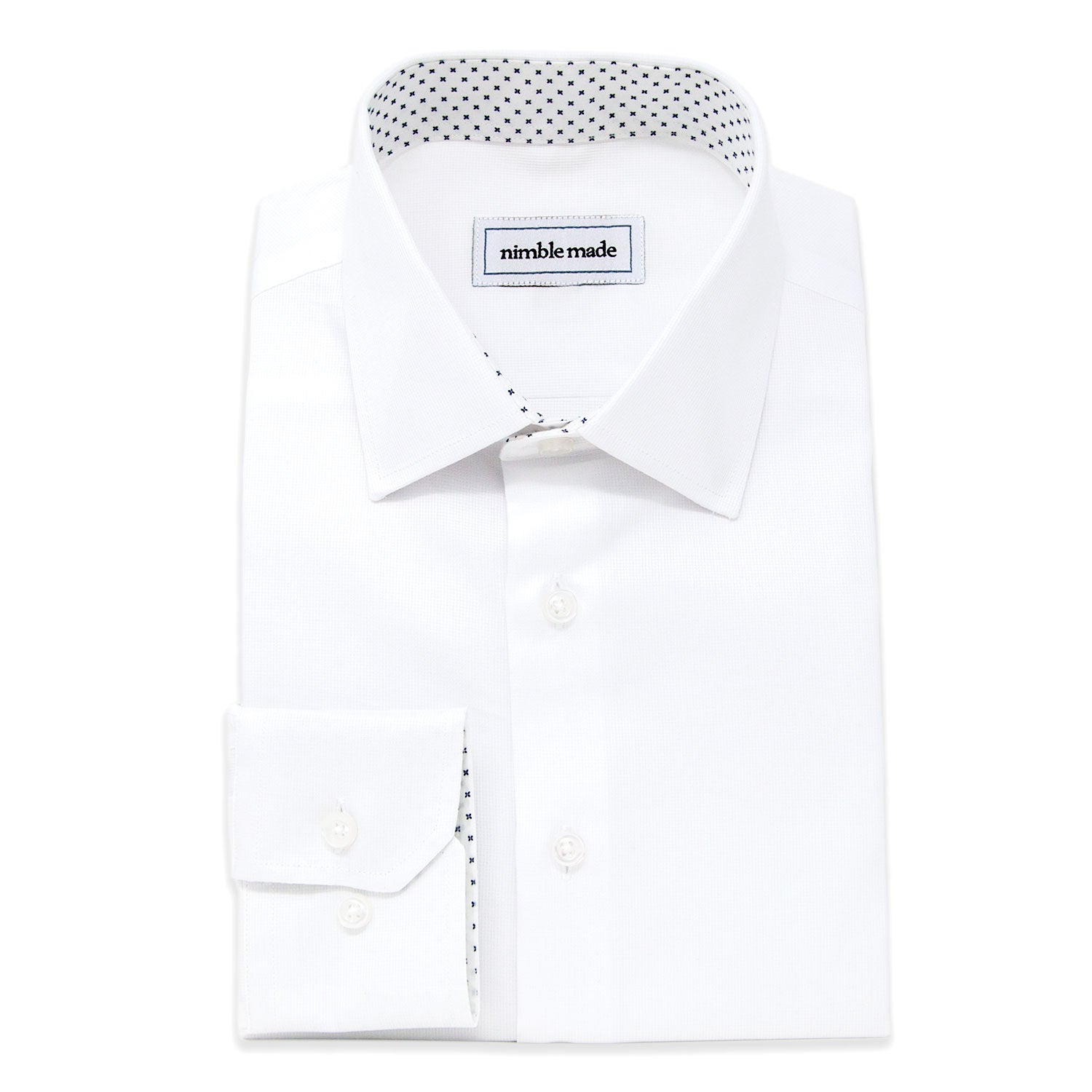 White Solid Dress Shirt, Men's Dress Shirts