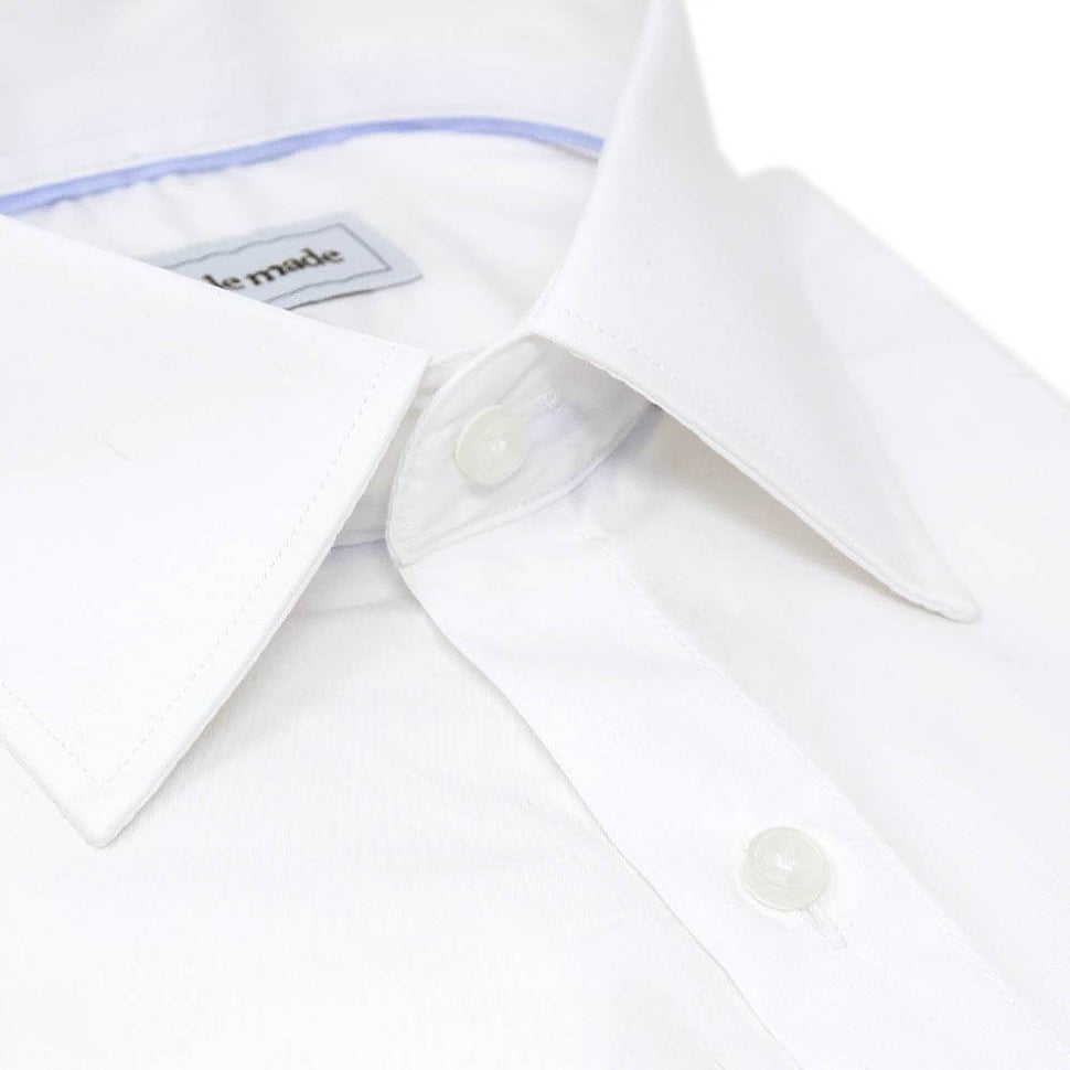 Men's Formal White Slim Fit Business Dress Shirt | The Crescent ...