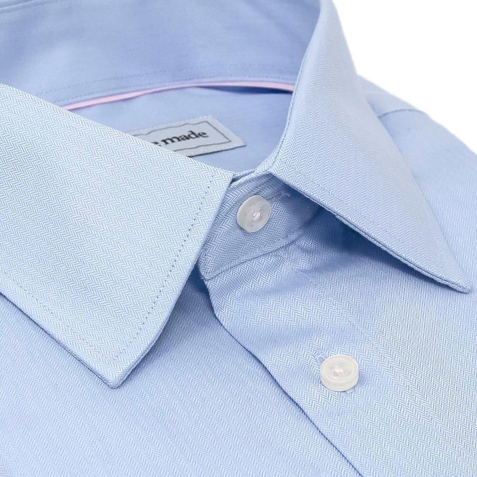 Men's Blue Weave Dress Shirt | The Waterbend – Nimble Made