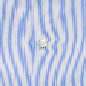 Men's White and Blue Striped Dress Shirt | The Grand Canal - Nimble Made